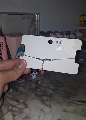 Gri Zincir Detaylı Kadın Bileklik - Görsel 2