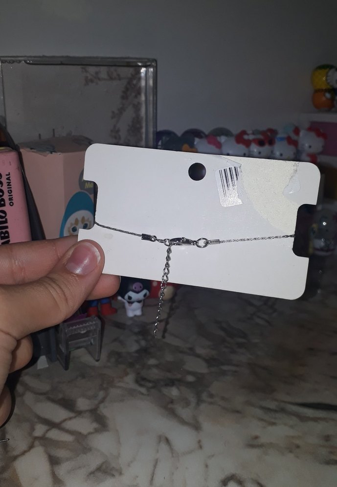 Gri Zincir Detaylı Kadın Bileklik - Görsel 2