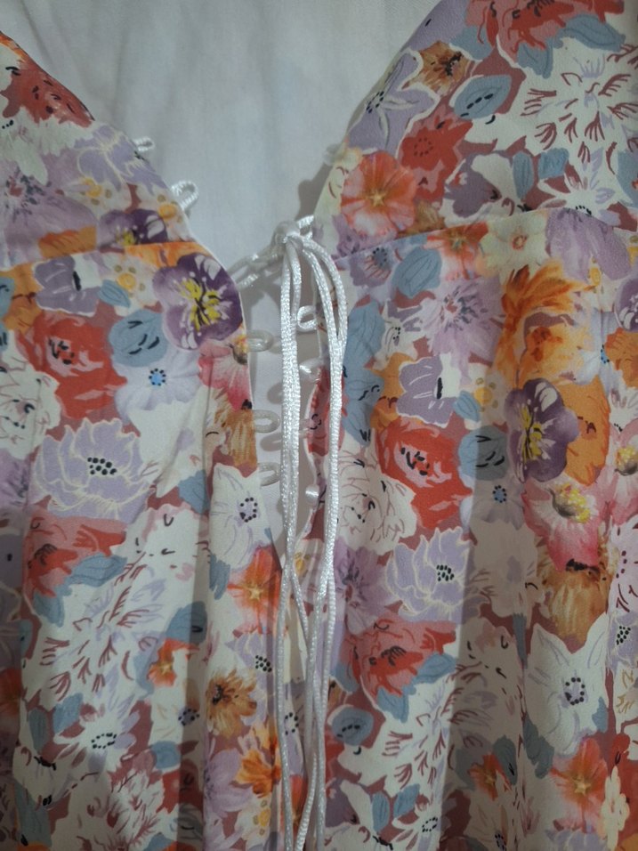 Bohem Çok Renkli Midi Elbise - Görsel 3