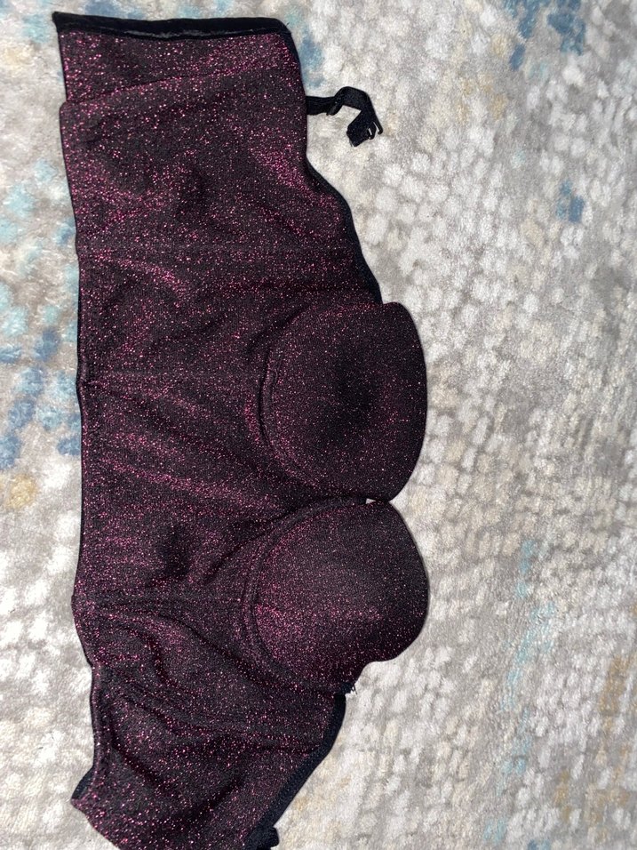 Parlak Mor Straplez Büstiyer - Görsel 2