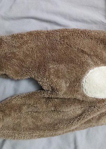 Kahverengi Peluş Erkek Bebek Tulumu - Görsel 2