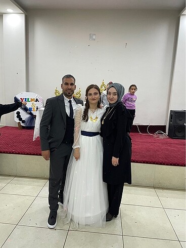 Beyaz Tül Uzun Elbise