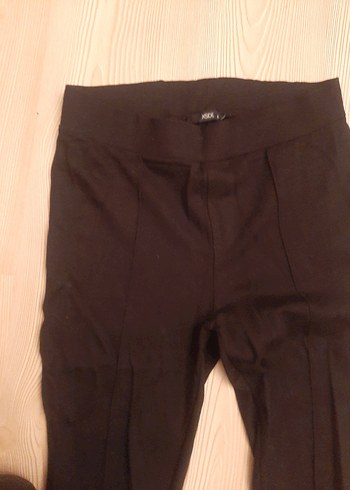 Siyah Skinny Pantolon  Paça Fermuarlı Yırtık Detaylı - Görsel 4