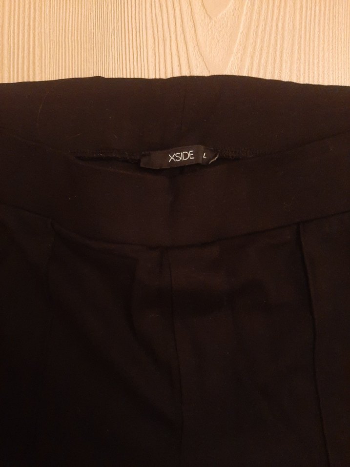 Siyah Skinny Pantolon  Paça Fermuarlı Yırtık Detaylı - Görsel 2