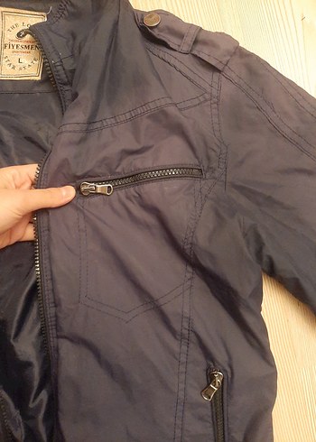 Fiyesmen Lacivert Bomber Ceket  L Beden  Şık ve Hafif Model - Görsel 6