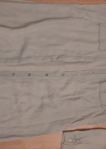 Uzun Gömlek Elbise  Tam Boy Düğmeli, Rahat Kalıp, Şık Model - Görsel 5