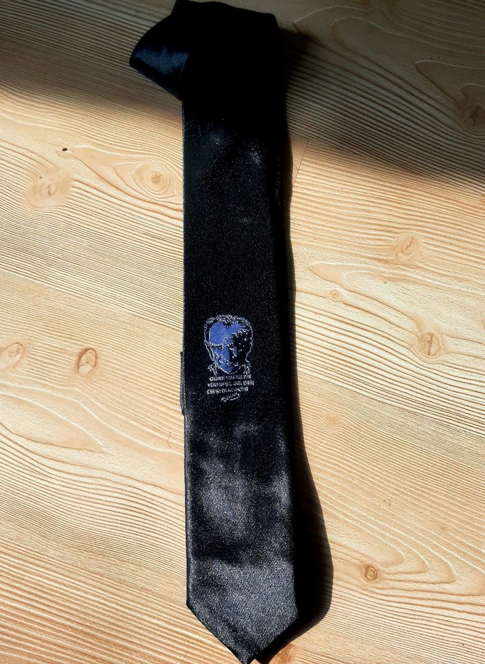 Siyah Retro Erkek Kravat - Görsel 3