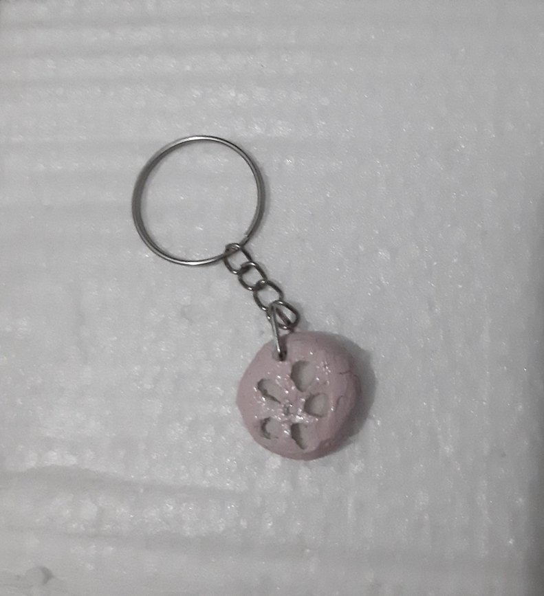 Pembe Zincir Detaylı Kadın Anahtarlık - Görsel 2