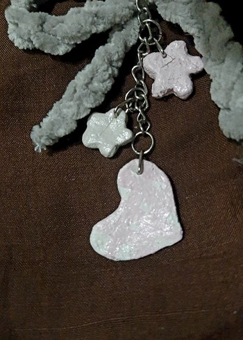 Gri Fiyonk Detaylı Bohem Anahtarlık - Görsel 2