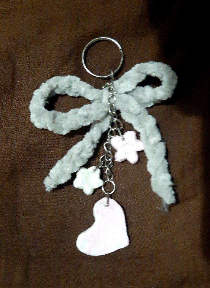 Gri Fiyonk Detaylı Bohem Anahtarlık - Görsel 3