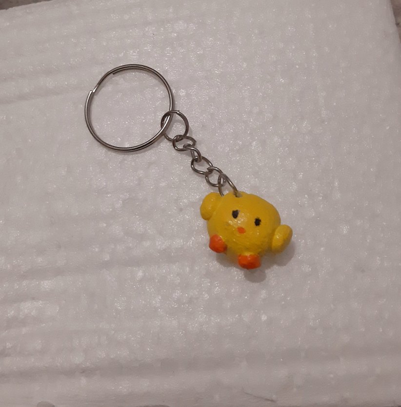 Sarı Zincirli Kadın Anahtarlık - Görsel 2