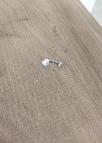 Kadın Parlak Bej Minimalist  göbek Piercing - Görsel 2