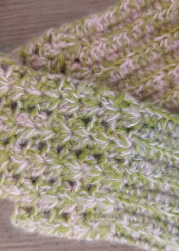 Yeşil Bohem Örgü Kadın Eldiveni - Görsel 3