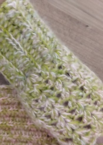 Yeşil Bohem Örgü Kadın Eldiveni - Görsel 4