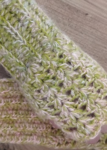 Yeşil Bohem Örgü Kadın Eldiveni - Görsel 5