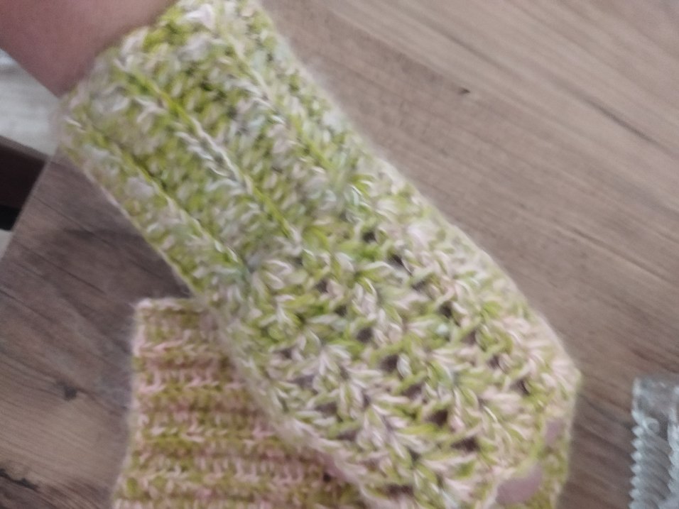 Yeşil Bohem Örgü Kadın Eldiveni - Görsel 4