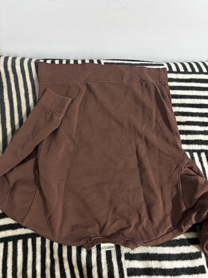 Kadın Kahverengi Peluş Detaylı Sweatshirt - Görsel 2