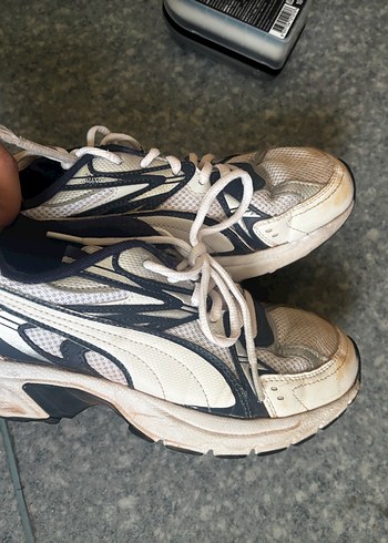 Beyaz Gri Bağcıklı Spor Kadın Sneakers - Görsel 2