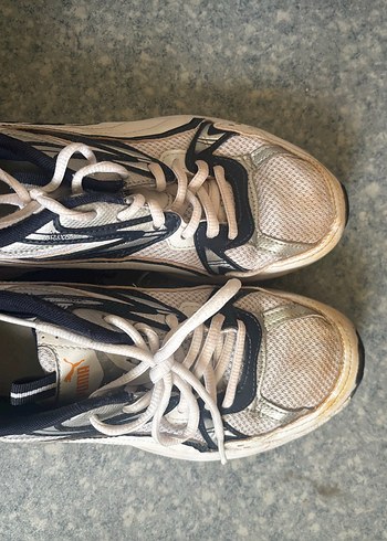 Beyaz Gri Bağcıklı Spor Kadın Sneakers - Görsel 3