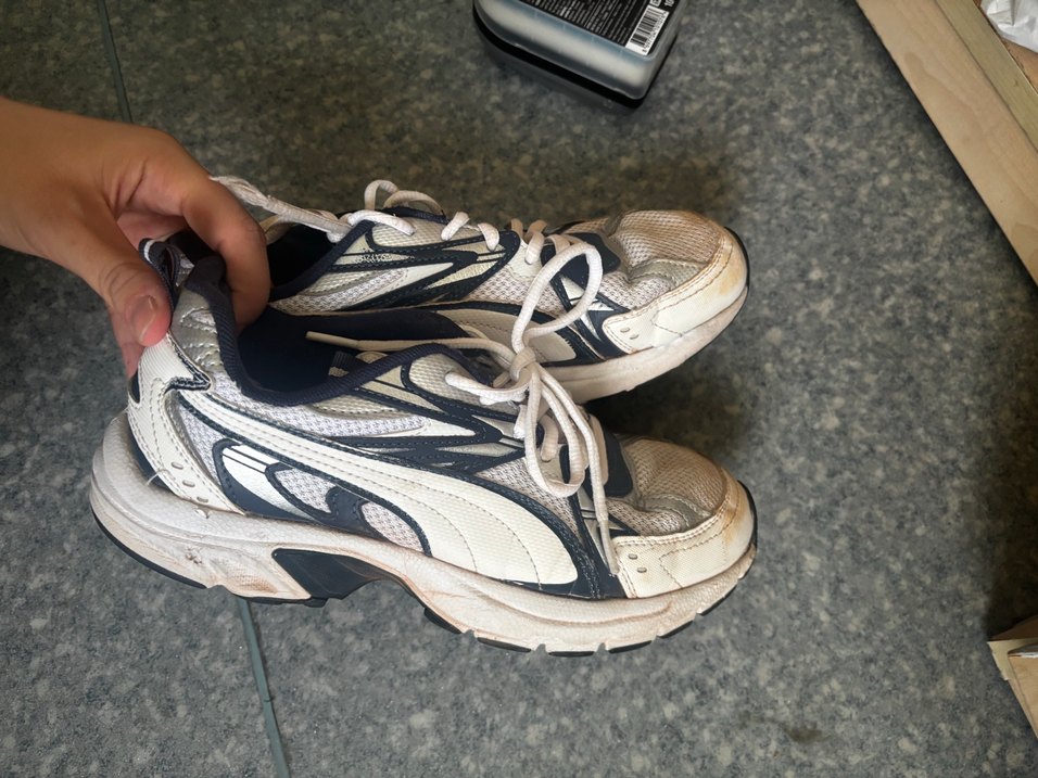 Beyaz Gri Bağcıklı Spor Kadın Sneakers - Görsel 2