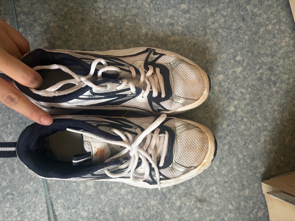 Beyaz Gri Bağcıklı Spor Kadın Sneakers - Görsel 3