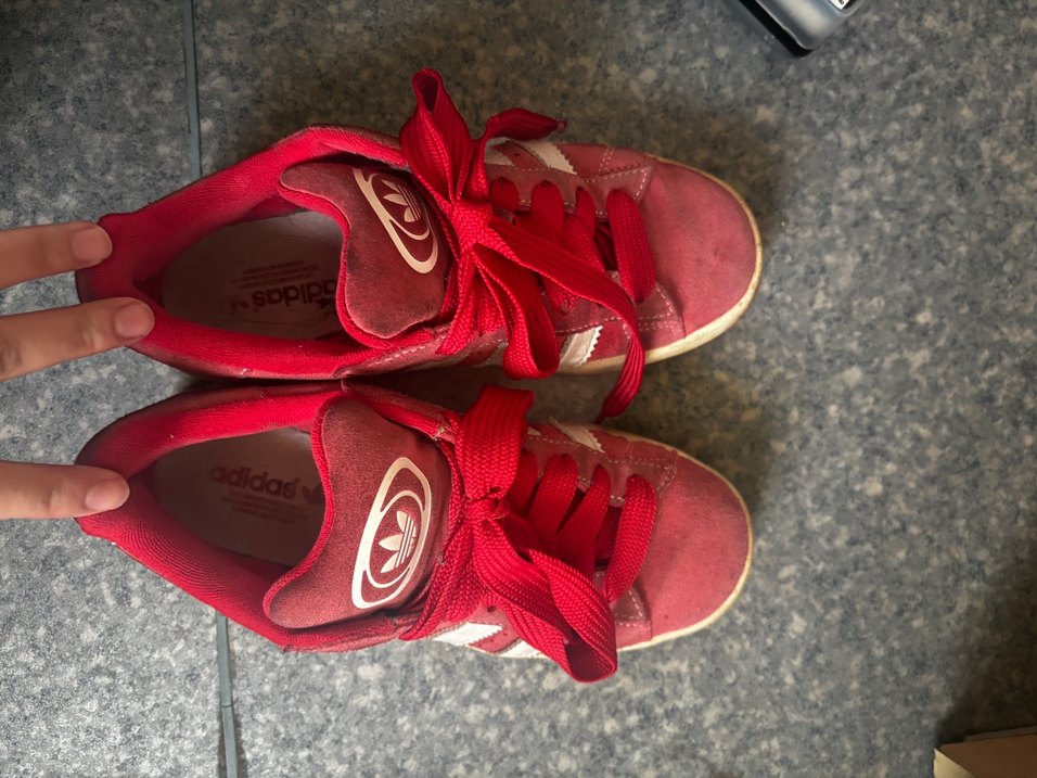 Kırmızı Süet Kadın Spor Ayakkabı - Görsel 3