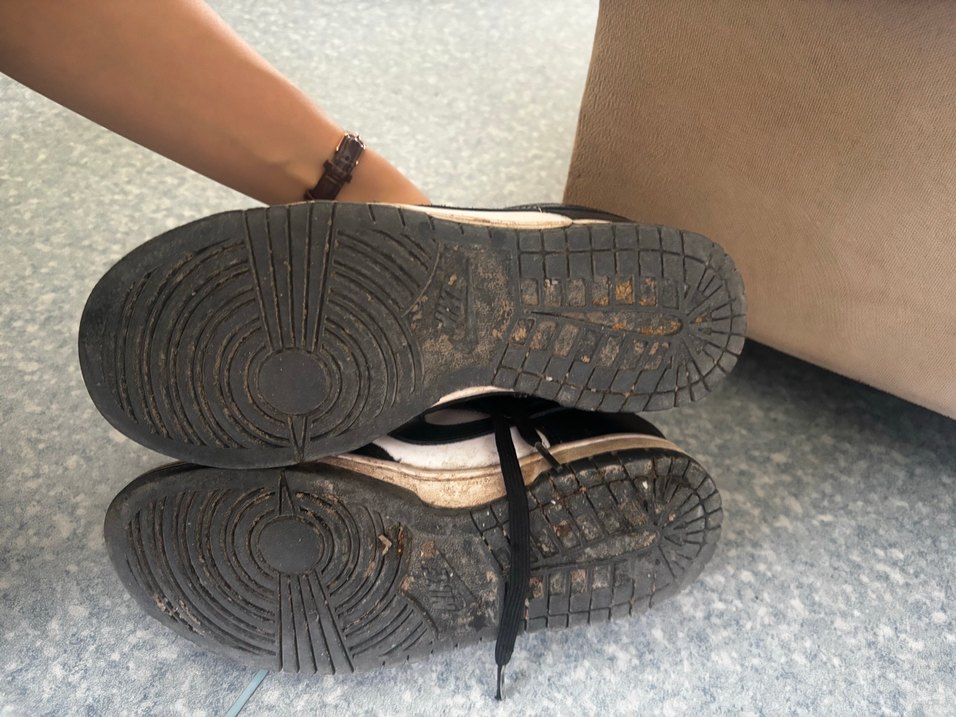 Siyah Beyaz Bağcıklı Spor Kadın Sneakers - Görsel 4