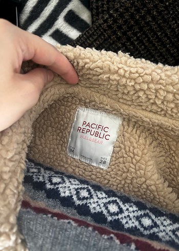 Düğmeli Bohem Kadın Beyaz Ceket kadife - Görsel 2