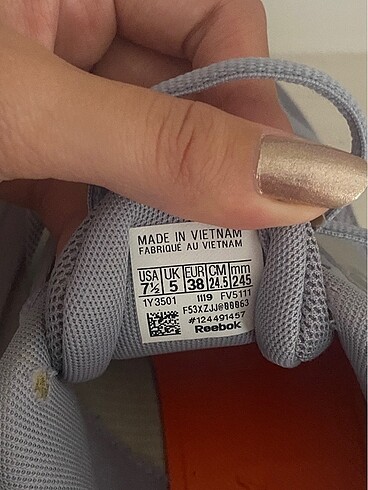 38 Beden gri Renk Reebok spor ayakkabı