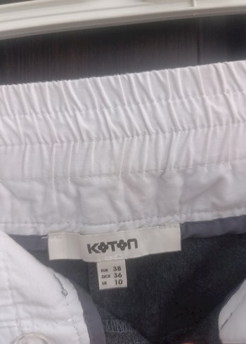 Gri Pilili Midi Keten Kadın Kumaş Pantolon - Görsel 3