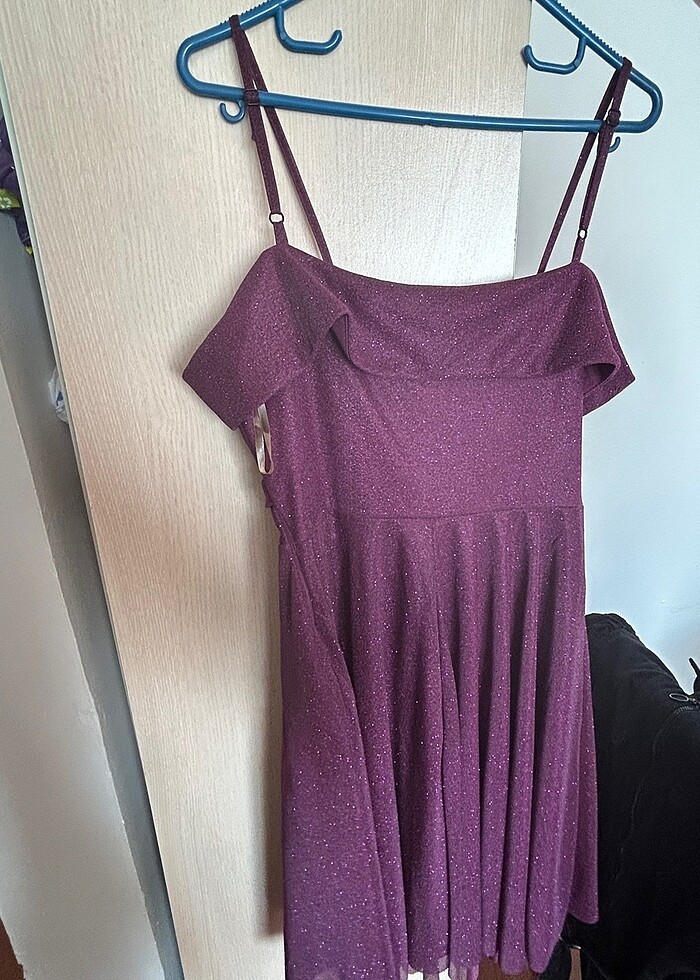 Mor pırıltılı abiye - Görsel 3