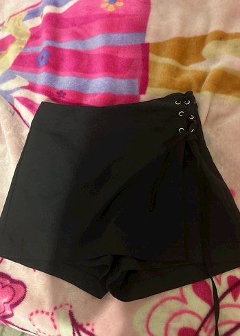 Trendyolmilla yandan baglamalı Şort Etek - Görsel 3