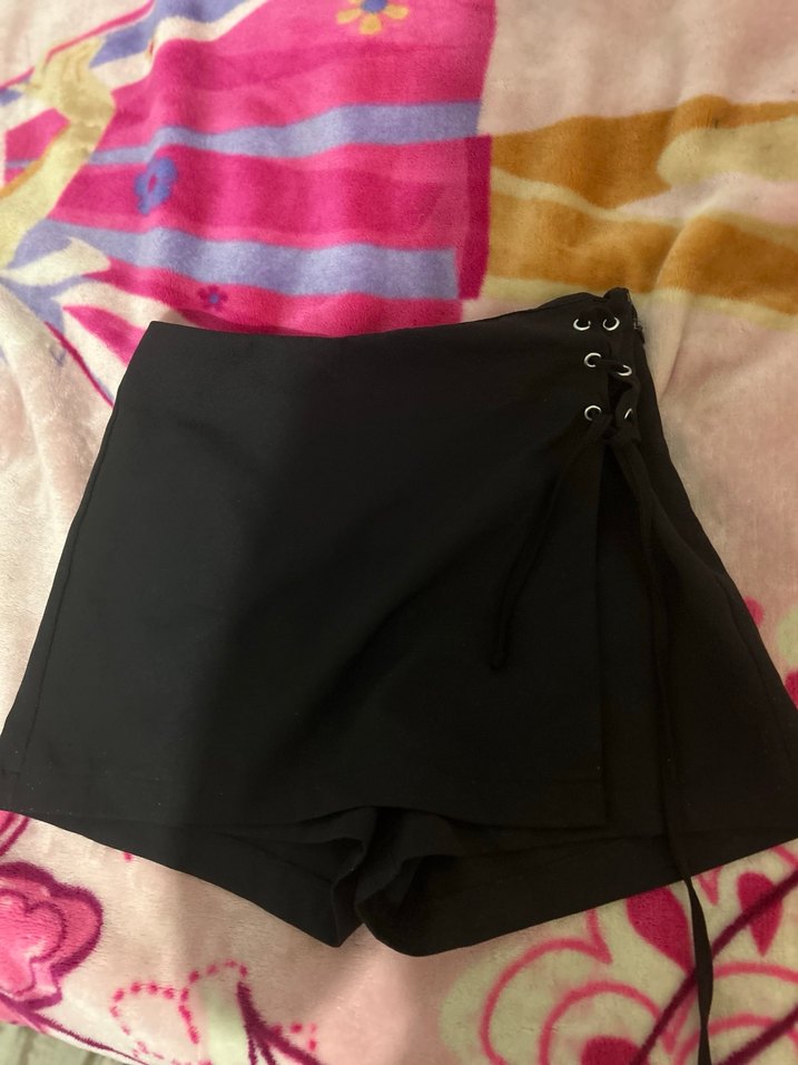 Trendyolmilla yandan baglamalı Şort Etek - Görsel 3