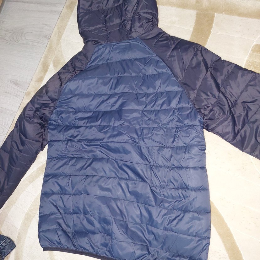 lacıvert parlak Kapüşonlu zara içi elyaflı su gecırmez - Görsel 5