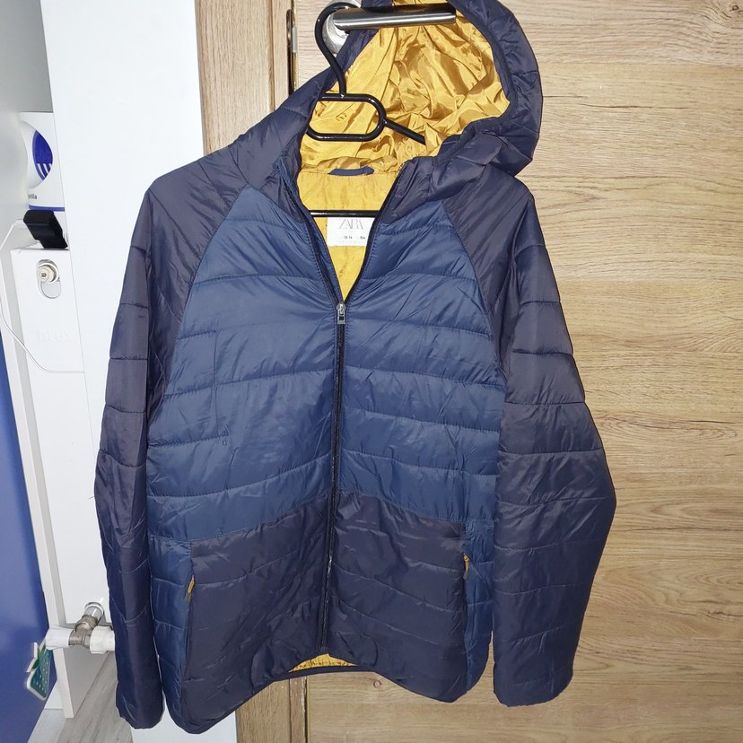 lacıvert parlak Kapüşonlu zara içi elyaflı su gecırmez - Görsel 2