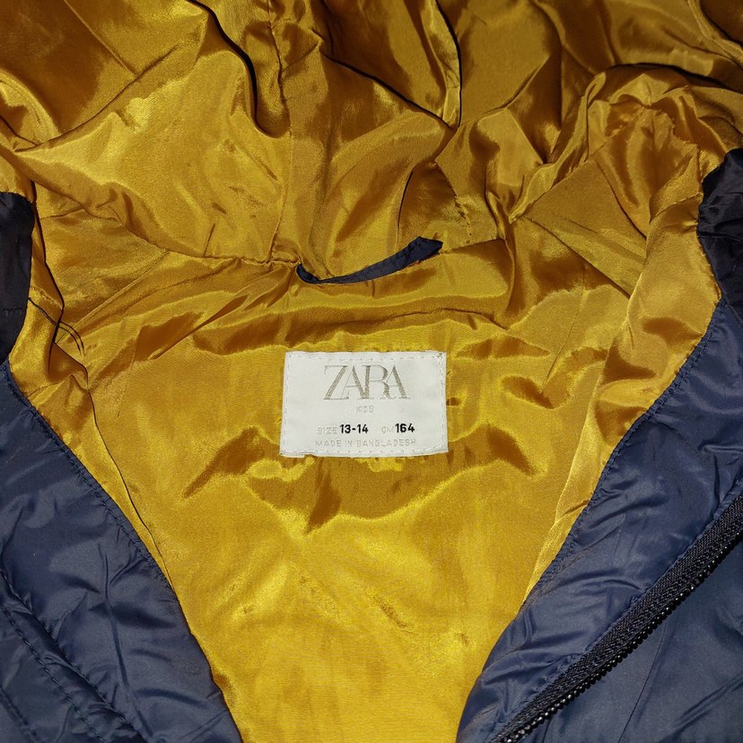 lacıvert parlak Kapüşonlu zara içi elyaflı su gecırmez - Görsel 4