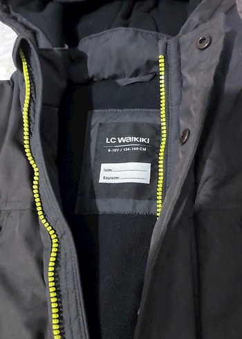 LC Waikiki Gri Erkek Çocuk Fermuarlı Kaban