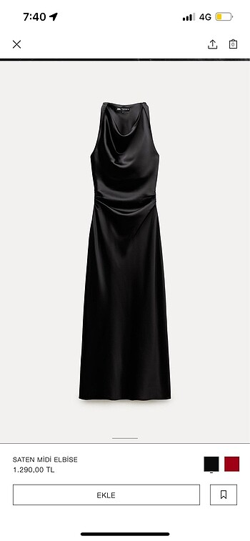 Zara Saten Elbise