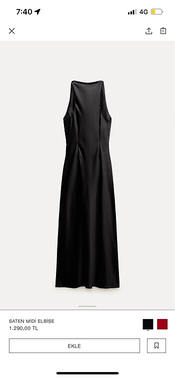 Zara Zara Saten Elbise