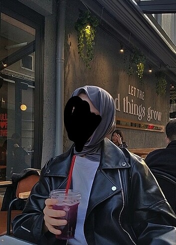 l Beden siyah Renk pull and bear siyah deri ceket