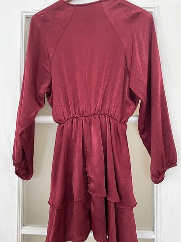 s Beden bordo Renk Bordo mini elbise