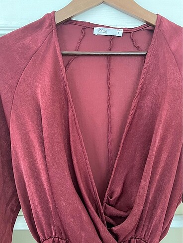 Diğer Bordo mini elbise