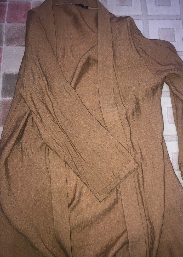 kimono bej kadin - Görsel 2