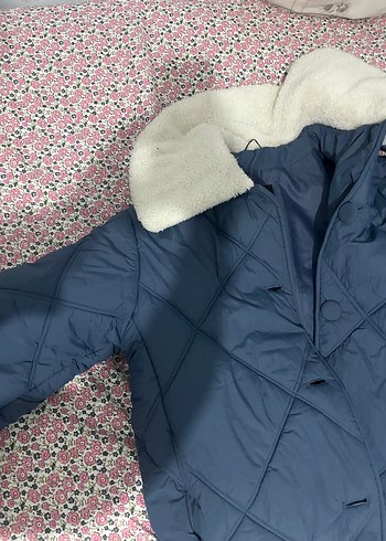 LCW Modest Mavi Gömlek Yaka Kapitone Kadın Şişme Mont - Görsel 2