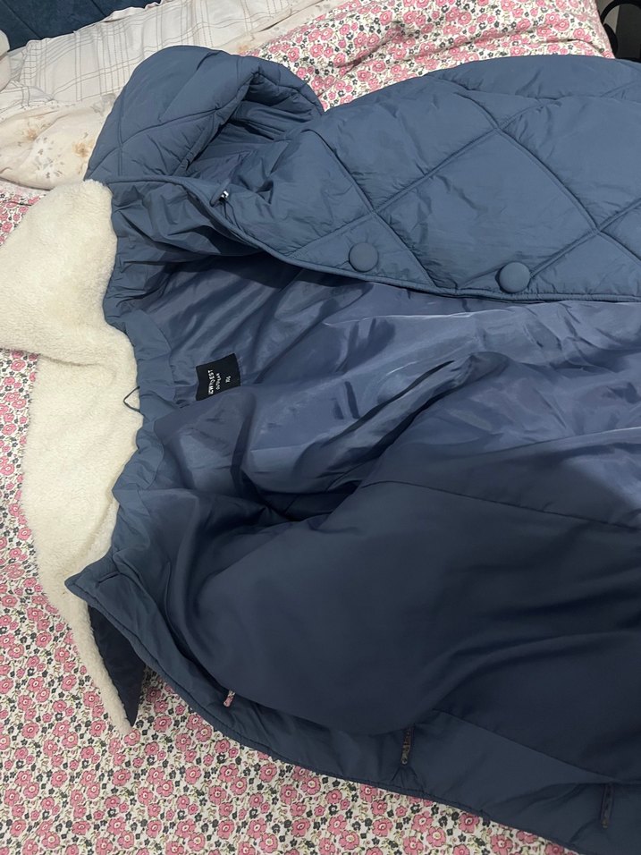 LCW Modest Mavi Gömlek Yaka Kapitone Kadın Şişme Mont - Görsel 4