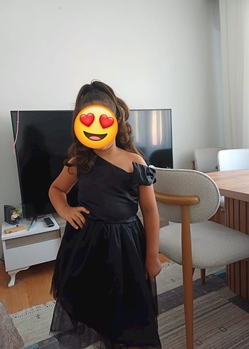 9 Yaş Beden siyah Renk Kız Çocuk Siyah V Yaka Parlak Kolsuz Üst