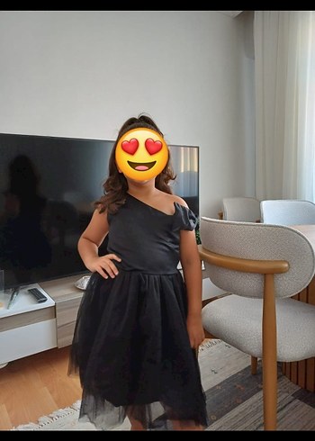 LC Waikiki Kız Çocuk Siyah Fiyonklu Strappy Elbise