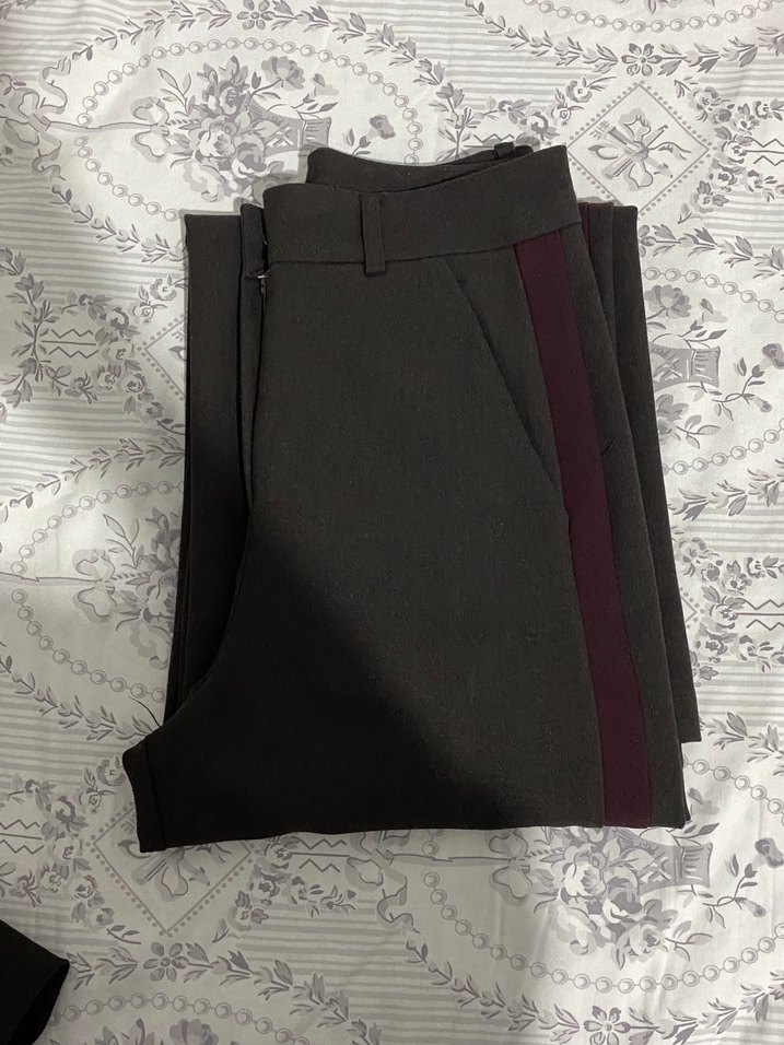 Koyu Kahverengi Kadın Kumaş Pantolon - Görsel 2