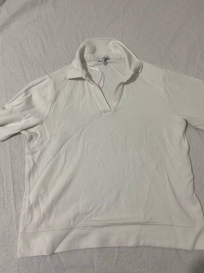 Beyaz Yakalı Kadın Sweatshirt - Görsel 2