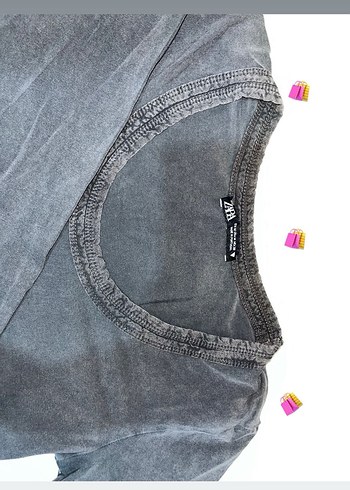 Bershka Gri Kadın Uzun Kollu bluz - Görsel 2